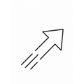 Upward arrow with motion ticks