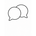 Two chat bubbles
